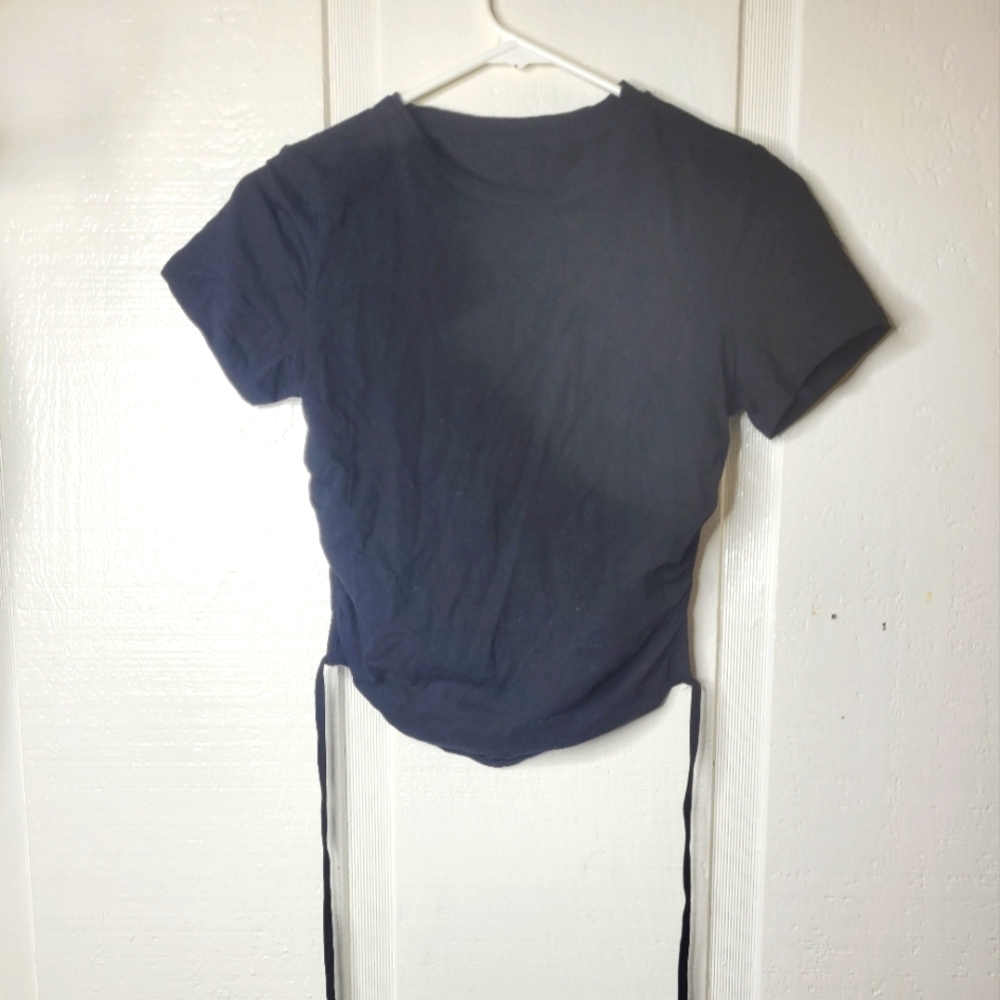 Marysol.Boutique Top Backless Wrap Short Sleeve Tee Women's